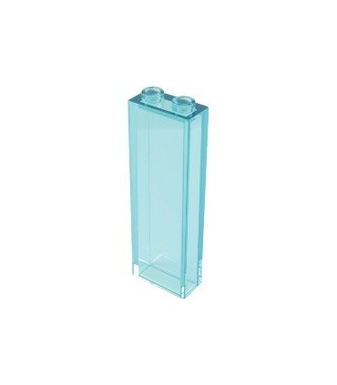 Trans-Light Blue Brick 1 x 2 x 5 without Side Supports