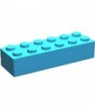 Medium Azure Brick 2 x 6