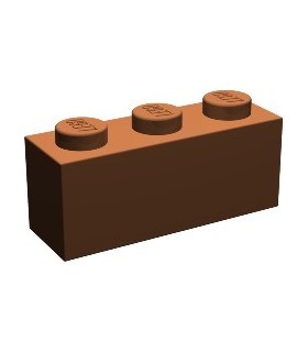 Reddish Brown Brick 1 x 3