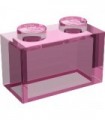 Trans-Dark Pink Brick 1 x 2 without Bottom Tube