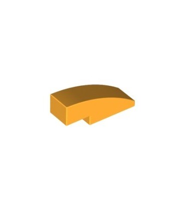 Bright Light Orange Slope, Curved 3 x 1 No Studs