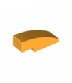 Bright Light Orange Slope, Curved 3 x 1 No Studs