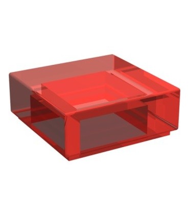 Trans-Red Tile 1 x 1