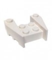 White Wedge 3 x 4 with Stud Notches
