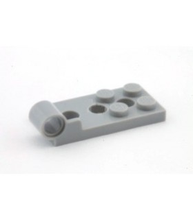 Light Bluish Gray Hinge Plate 2 x 4 with Pin Hole and 3 Holes - Bottom