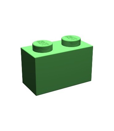 Bright Green Brick 1 x 2