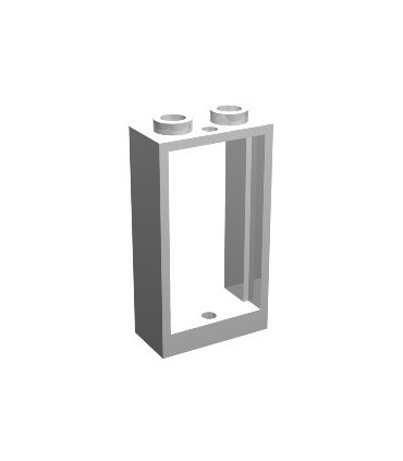 White Window 1 x 2 x 3 Flat Front
