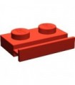 Red Plate, Modified 1 x 2 with Door Rail