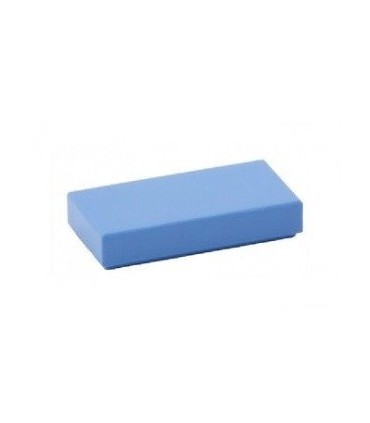 Medium Blue Tile 1 x 2