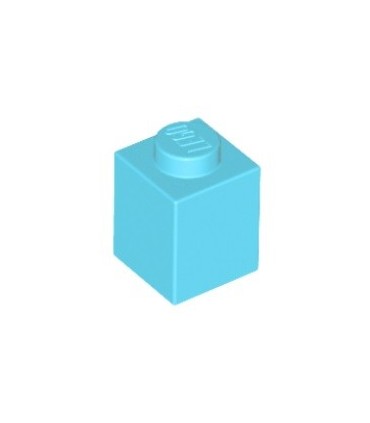 Medium Azure Brick 1 x 1