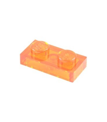 Trans-Orange Plate 1 x 2