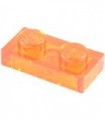 Trans-Orange Plate 1 x 2
