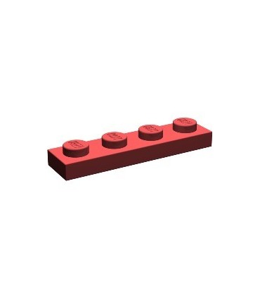Dark Red Plate 1 x 4