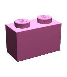 Dark Pink Brick 1 x 2