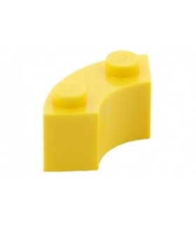 Yellow Brick, Round Corner 2 x 2 Macaroni with Stud Notch and Reinforced Underside