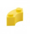Yellow Brick, Round Corner 2 x 2 Macaroni with Stud Notch and Reinforced Underside