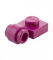 Magenta Plate, Modified 1 x 1 with Clip Light - Thick Ring