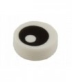 White Tile, Round 1 x 1 with Black Eye with Pupil Pattern