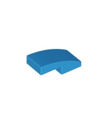 Dark Azure Slope, Curved 2 x 1 No Studs