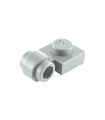 Light Bluish Gray Plate, Modified 1 x 1 with Clip Light - Thick Ring