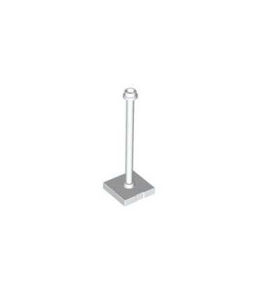 White Tile, Modified 2 x 2 with Bar and Stud with Stop Ring