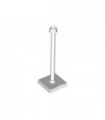 White Tile, Modified 2 x 2 with Bar and Stud with Stop Ring