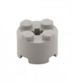 Light Bluish Gray Brick, Round 2 x 2 with Axle Hole