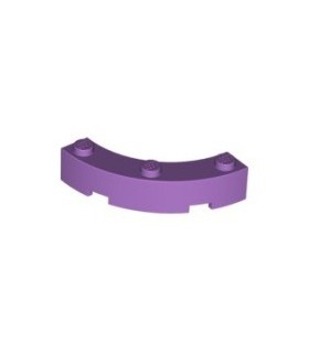 Medium Lavender Brick, Round Corner 4 x 4 Macaroni Wide with 3 Studs