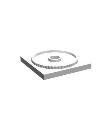 White Turntable 4 x 4 Square Base, Locking