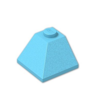Medium Azure Slope 45 2 x 2 Double Convex
