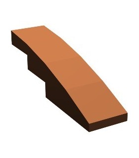 Reddish Brown Slope, Curved 4 x 1 No Studs