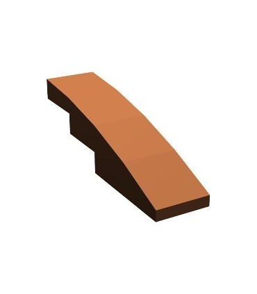 Reddish Brown Slope, Curved 4 x 1 No Studs