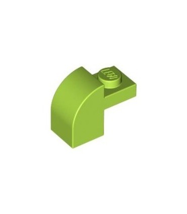 Lime Brick, Modified 1 x 2 x 1 1/3 with Curved Top