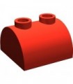 Red Brick, Modified 2 x 2 Curved Top with 2 Top Studs