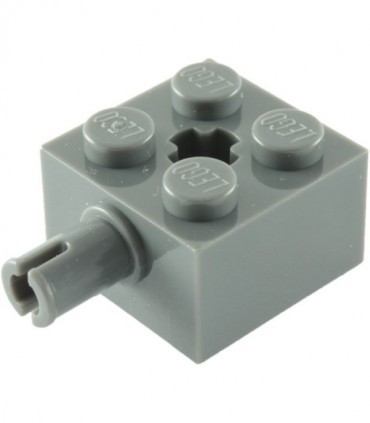 Dark Bluish Gray Brick, Modified 2 x 2 with Pin and Axle Hole