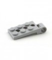 Light Bluish Gray Hinge Plate 2 x 4 with Pin Hole and 3 Holes - Top