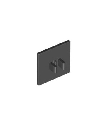 Black Road Sign Clip-On 2 x 2 Square Open O Clip