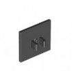 Black Road Sign Clip-On 2 x 2 Square Open O Clip