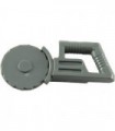 Dark Bluish Gray Minifig, Utensil Tool Circular Blade Saw
