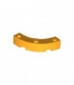 Bright Light Orange Brick, Round Corner 4 x 4 Macaroni Wide with 3 Studs