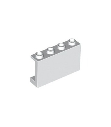 White Panel 1 x 4 x 2 with Side Supports - Hollow Studs