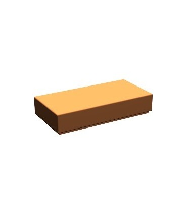 Dark Orange Tile 1 x 2