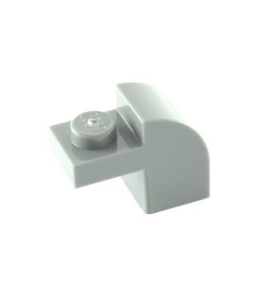 Light Bluish Gray Brick, Modified 1 x 2 x 1 1/3 with Curved Top