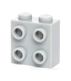Light Bluish Gray Brick, Modified 1 x 2 x 1 2/3 with Studs on 1 Side