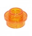 Trans-Orange Plate, Round 1 x 1 with Open Stud