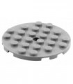 Light Bluish Gray Plate, Round 6 x 6 with Hole