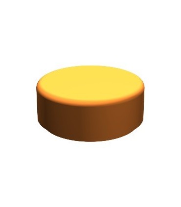Medium Nougat Tile, Round 1 x 1
