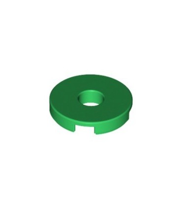 Green Tile, Round 2 x 2 with Hole