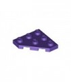 Dark Purple Wedge, Plate 3 x 3 Cut Corner