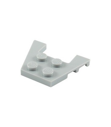 Light Bluish Gray Wedge, Plate 3 x 4 with Stud Notches